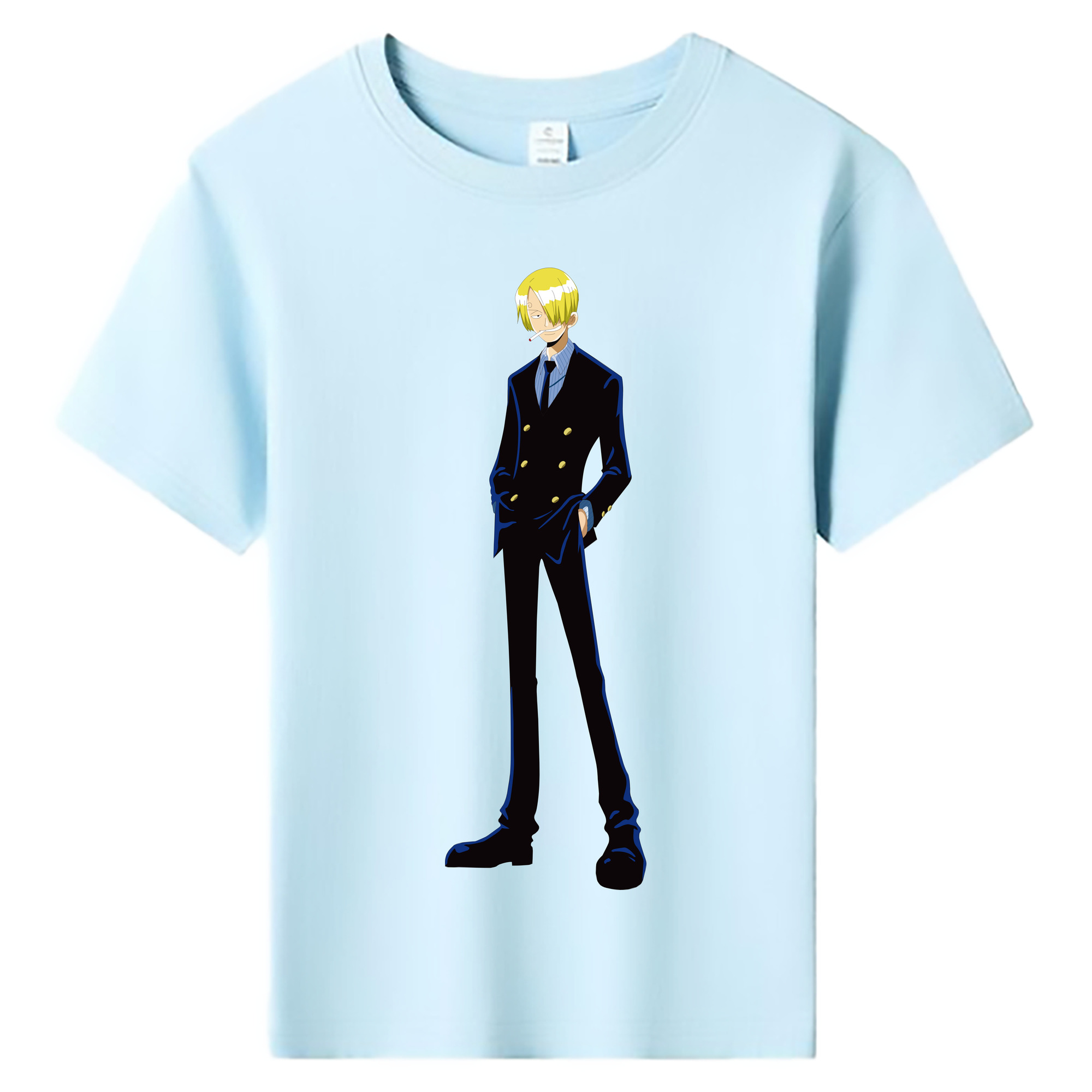 ワンピース サンジ ONE PIECE Sanji 綿100％キッズTシャツ（フロントプリント）